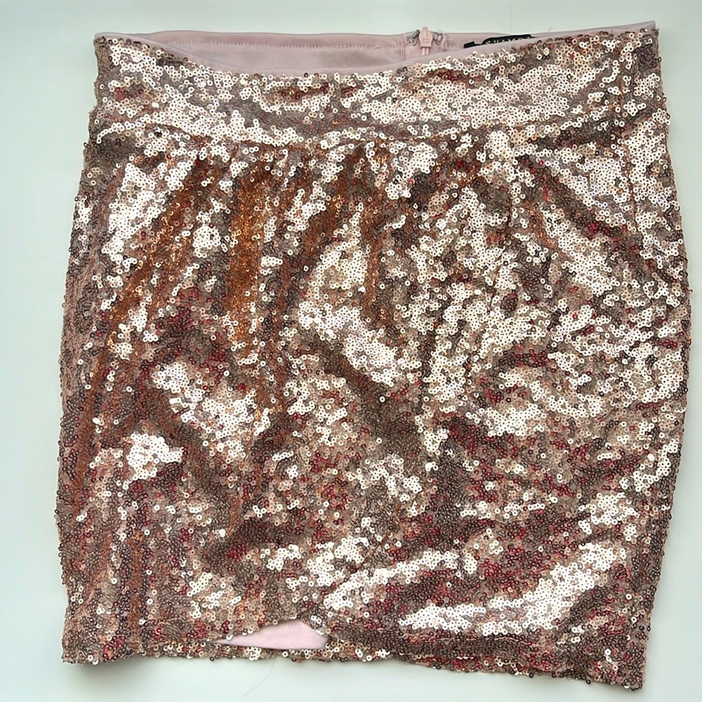 Revamped Sequin Mini Skirt - rose Gold-Size M - perfect condition